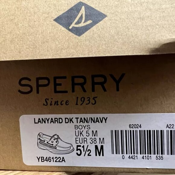 Sperry Boys Lanyard Boat Shoe Tan Size 5.5 M Big Kid - Picture 6 of 6